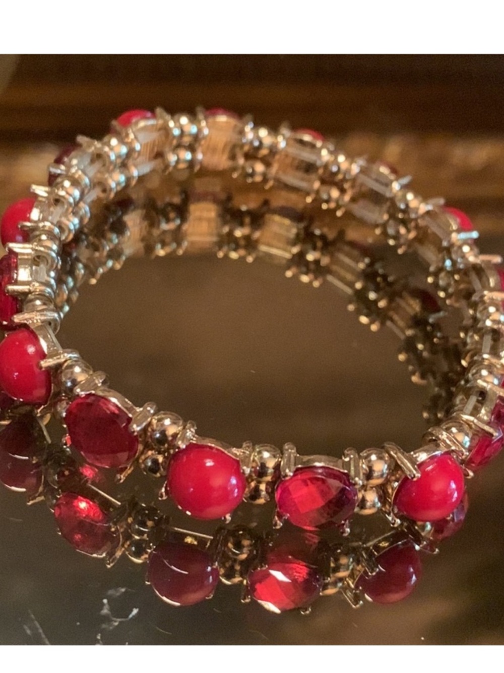 Ruby Red Stretch Bracelet